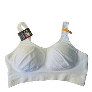 Bali White Wirefree Bra Seamless Shaping Everyday Comfort Lounge Essential Small